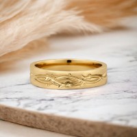 Unisex Vintage Dallı Tasarım Alyans MYA905