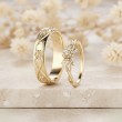 Özel Vintage Tasarım Çift Alyans Yüzük MY4007