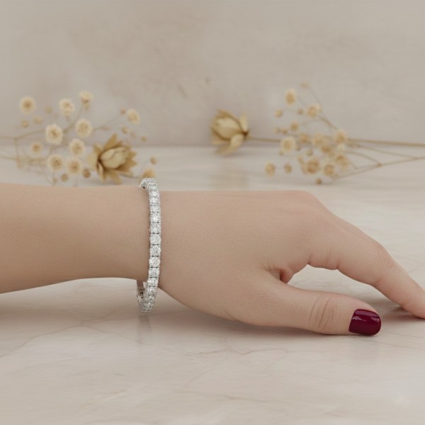 Su Yolu Tasarım Pırlanta Altın Bileklik MYSB02