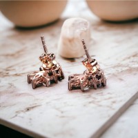 Moss Agate Ve Pırlanta Özel Tasarım Küpe 