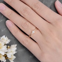 Markiz Kesim Pırlantalı Tektaş Yüzük