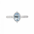 Oval Aquamarine Ve Pırlantalı Vintage Yüzük AD1133