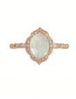 Vintage Opal Yüzük  Pırlantalı Ve Altın 