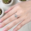 Asimetrik Tasarım Moss Agate ve Pırlanta Yüzük