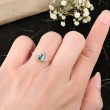 Damla Moss Agate Ve Pırlanta Evlilik Teklifi Yüzükleri