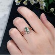 Damla Moss Agate Zümrüt Dal Yüzük 