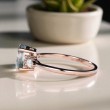 Markiz Pırlantalı Oval Moss Agate Yüzük 