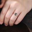 Gül Tasarım Moss Agate Ve Pırlanta Yüzük