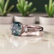 Gül Tasarım Moss Agate Ve Pırlanta Yüzük