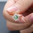 Moss Agate Ve Pırlanta Evlilik Teklifi Yüzükleri