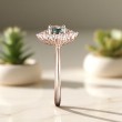 Moss Agate Ve Pırlanta Evlilik Teklifi Yüzükleri