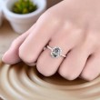 Moss Agate Ve Pırlantalı Nişan Düğün Evlilik Yüzüğü