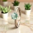 Moss Agate Taşlı Tektaş Evlilik Teklifi Yüzüğü