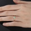 Moss Agate Taşlı Tektaş Evlilik Teklifi Yüzüğü