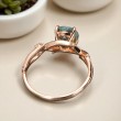 Moss Agate/Yosun Akik Ve Pırlantalı Tektaş Yüzük 