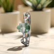 Yapraklı Dal Tasarım Moss Agate Ve Pırlanta Yüzük