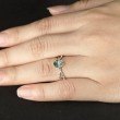 Yapraklı Dal Tasarım Moss Agate Ve Pırlanta Yüzük