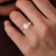 Damla Opal Ve Pembe Safir Taşlı Tasarım Yüzük 