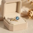 London Blue Topaz Ve Pırlanta Kartanesi Yüzük