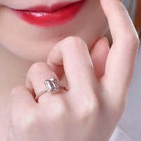 Emerald Kesim Morganit Ve Pırlanta Yüzük MY2423