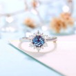 London Blue Topaz Ve Pırlanta Kartanesi Yüzük