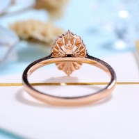 Lotus Tasarım Morganite Ve Pırlanta Yüzük MY2435
