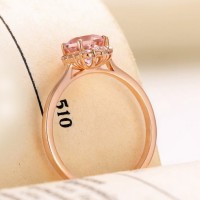 Lotus Tasarım Morganite Ve Pırlanta Yüzük MY2435