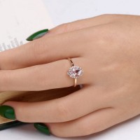 Lotus Tasarım Morganite Ve Pırlanta Yüzük MY2435