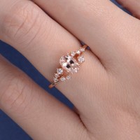 Pembe Morganit Ve Pırlanta Tasarım Yüzük