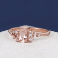 Pembe Morganit Ve Pırlanta Tasarım Yüzük