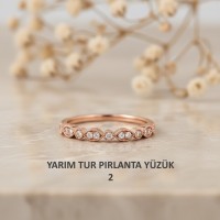 Bendis Vintage Tek Taş Pırlanta Altın Yüzük