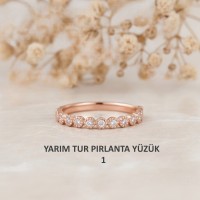 Bendis Vintage Tek Taş Pırlanta Altın Yüzük