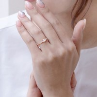 Tek Taş Yüzük Emerald Kesim Pırlantalı