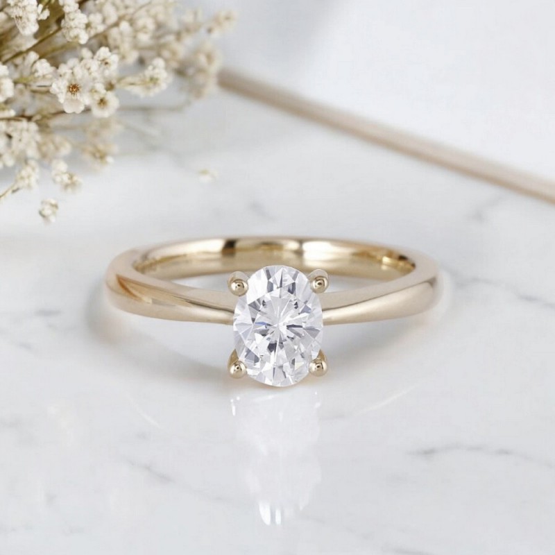 My Diamond Marka Oval Pırlanta Tektaş Yüzük