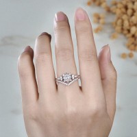 Modern Tasarım Prenses Pırlantalı İkili Set Yüzük