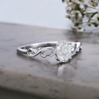 Sertifikalı Oval Pırlanta Vintage Tektaş Yüzük