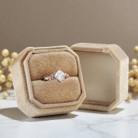 Yaprak Tasarım Yüzük Kare / Prenses Pırlantalı