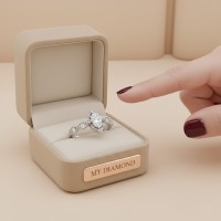 0.35 Karat Oval Pırlanta Vintage Tektaş Yüzük 