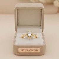 0.45 Karat Oval Pırlanta Vintage Tarzı Yüzük