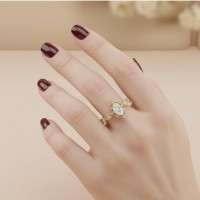 0.45 Karat Oval Pırlanta Vintage Tarzı Yüzük