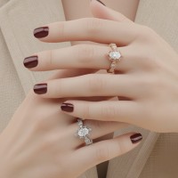 0.45 Karat Oval Pırlanta Vintage Tarzı Yüzük