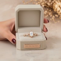 0.58 Karat Oval Pırlanta Vintage Evlilik Yüzüğü