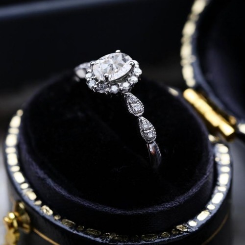 0.45 CT Oval Pırlanta Vintage Tasarım Yüzük MY0012
