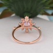 Morganite Ve Pırlantalı Vintage Tasarım Yüzük