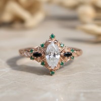 Markiz Pırlantalı Vintage / Retro Tasarım Yüzük