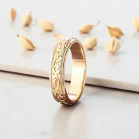 14 Ayar Altın Vintage Retro Tasarım Erkek Yüzük
