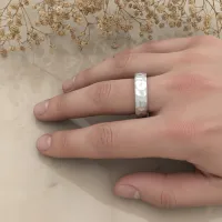 Hammered Tasarım Çift Altın Alyans