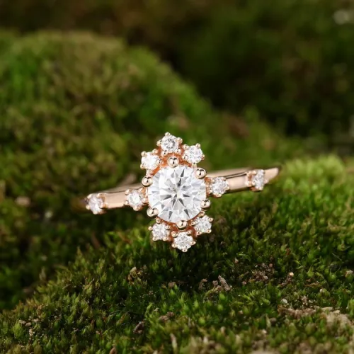 Özel Tasarım Pırlanta Rose Gold Yüzük MY0925