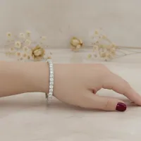 Su Yolu Tasarım Pırlanta Altın Bileklik 