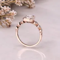 1.20 Karat Morganit 0.08 Karat Pırlanta Vintage Yüzük MY2410